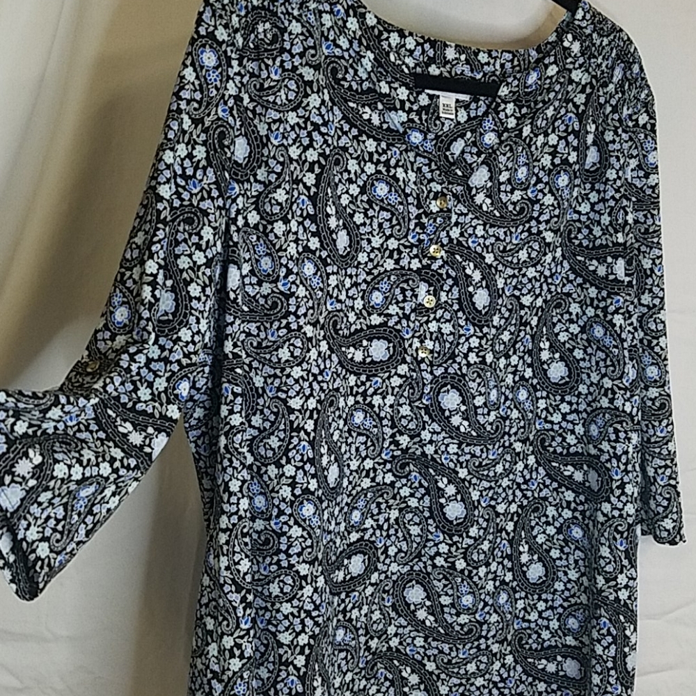 Croft&Barrow XXL 3/4 length tunic style blouse